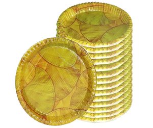 Platos de caña de azúcar de forma cuadrada desechables Thali impreso de bajo precio para servir comida para servir hojas de sal y plato de arroz - Product Image 2