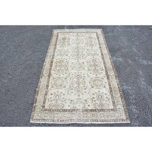 Vintage 37X69 Ft Beige Marron Turc Grand Tapis Classique Rectangle Abstrait Patchwork Motif Laine Matériel Latex Tapis De Chambre - Product Image 1