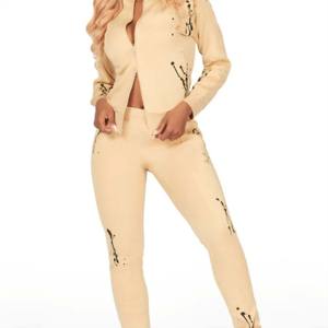 Elegante chándal apilado para mujer: diseño de alta calidad perfecto para moda, deportes y uso informal - Product Image 6