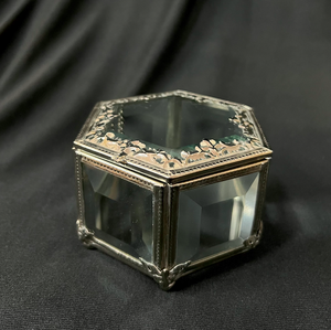 Cajas de almacenamiento de joyería de latón de cristal nórdico decorativo para el hogar de lujo moderno, llantas de diseñador con acabado de níquel, Mini vidrio biselado - Product Image 3