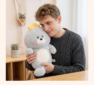 Aika - Peluche <span class=keywords><strong>de</strong></span> León Marino Súper Suave con Relleno <span class=keywords><strong>de</strong></span> Algodón PP, Corona Amarilla, Decoración Kawaii para Cuarto Infantil - Product Image 5