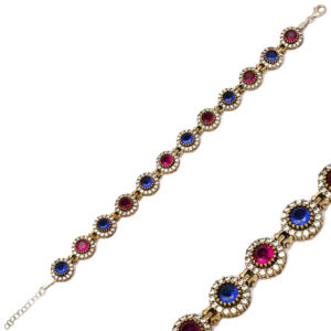 Clair CZ Forme Ronde Mix CZ Pierre Turc Authentique En Gros Bracelet Ottoman 925 Bijoux En Argent Sterling - Product Image 1