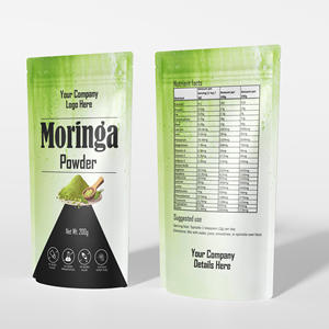 Custom-printed Smell-proof <b>Pouch</b> of 100% Pure Organic Moringa Powder Natural Supplement <b>for</b> Metabolism Support & Wellness - Product Image 1