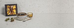 Dalle de quartz artificiel Sineda Carrara pour comptoir de cuisine, dessus de lavabo, crédence, 2 cm, 3 cm, poli, bord biseauté, découpe sur mesure - Product Image 2