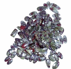 Cabochon en vrac de haute qualité Dragon Blood Jasper Gemstone Quartz naturel pour la fabrication de bijoux Paires - Product Image 4