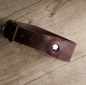 Collar de perro sabueso de cuero verde de alta calidad para galgo y Whippet - Product Image 1