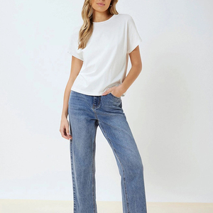 Wholesale OEM <b>T</b>-<b>Shirt</b> <b>Women's</b> Regular Size Custom plain <b>for</b> <b>t</b> <b>shirt</b> <b>white</b> <b>women</b> - Product Image 5