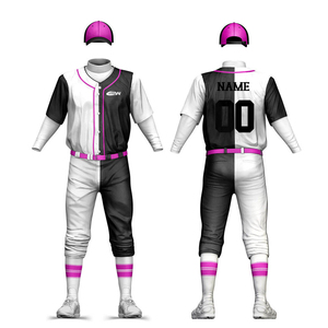 Uniformes de Béisbol Personalizados con Logotipo de Equipo, Poliéster de Secado Rápido, Transpirables, Antibacterianos, con Transferencia de Calor, en Blanco, al por Mayor, Tallas Grandes - Product Image 3