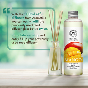 Aromatika Exotic Mango Aroma <b>Diffuser</b> Refill Liquid 200ml Long Lasting <b>Room</b> Fragrance Reed <b>Diffuser</b> Oil - Product Image 2