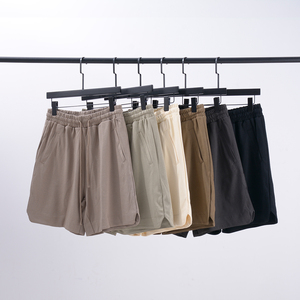 Ropa deportiva de ocio de estilo callejero para hombre, conjunto de dos piezas, pantalones cortos de manga corta con cuello en V de punto transpirable para conjuntos de camisetas de verano - Product Image 4