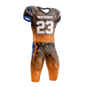 Ensemble de maillots de football américain sur mesure pour hommes adultes, manches courtes, uniformes imprimés, couleur personnalisée, confortables - Product Image 1