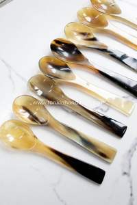 Craftshub cuillère en corne de buffle de luxe couverts cuillères de Table en bois de qualité supérieure pour café après-midi thé salade de thé glacé - Product Image 2