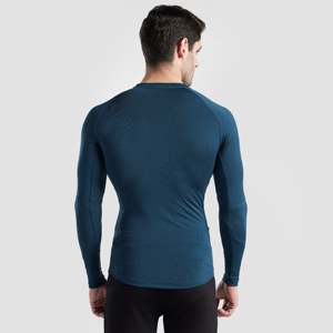 GA Compression Slim Fit <b>Long</b> <b>Sleeves</b> 2.0 (Teal) Breathable Knitted Fabric with Sporty Casual Style Water Printing Logos - Product Image 2