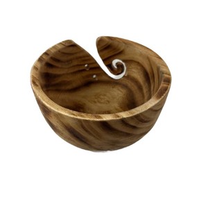 Bol à fil en bois lisse, éco-responsable, fait main, portable et léger, organisateur d'accessoires de tricot, style unique et simple, pour crochet - Product Image 3