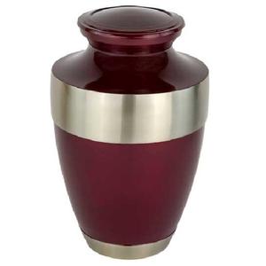 Urnes funéraires pour adultes en laiton de haute qualité avec bande étain et couleur sarcelle Urnes funéraires en métal fini pour cendres humaines - Product Image 4