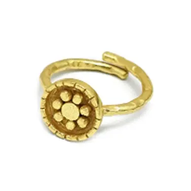 Jelajahi desain bunga baru perhiasan eksklusif kuningan cincin desain mentah lapis emas