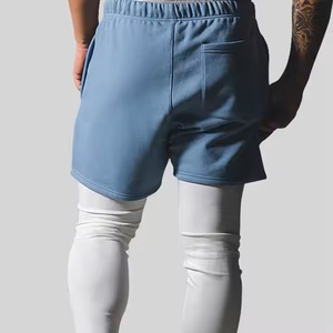 Pantalones cortos de gimnasio y Baloncesto de verano con logotipo personalizado, pantalones cortos de entrenamiento transpirables de rizo francés para deportes, informales teñidos lisos con patrón sólido - Product Image 5