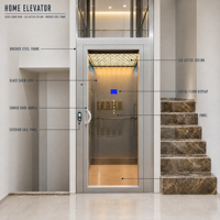 Ascenseur domestique sans gaine, faible bruit, 3 étages, sans fosse, petit ascenseur vertical pour maison, villa, petit appartement