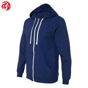 Vêtements d'hiver Vêtements à capuche avec fermeture éclair pour hommes Street Wear Manches longues Loose Casual Fleece Cotton Hoodies - Product Image 2