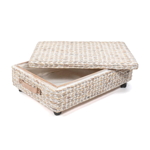 Contenedor de almacenamiento debajo de la cama de madera de jacinto de agua tejido a mano con ruedas y asas para almacenamiento y baño dormitorio de Vietnam - Product Image 2