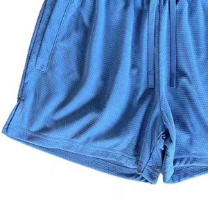 กางเกงขาสั้นผ้าตาข่ายสำหรับผู้ชายกางเกงขาสั้นตาข่ายโพลีเอสเตอร์สำหรับเล่นยิมออกกำลังกายเล่นฟิตเนส - Product Image 5