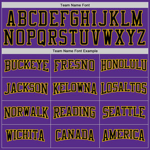 Sweat-shirts à capuche sportifs tendance et personnalisés avec logo d'équipe, motif rayé violet, noir et or, pour hommes et femmes - Product Image 3