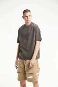 Printing Logo 100% Cotton T Shirt Streetwear <b>Hip</b> Hop Stone 100% Cotton T Shirts With Logo Acid Washed T-Shirt - Product Image 3