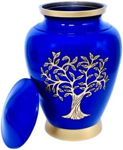 Urnas funerarias de aluminio de simpatía de cremación de árbol, caja de urna de cremación de aluminio de lujo hecha a mano, caja de adultos, urnas funerarias de recuerdo - Product Image 2