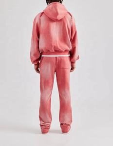 Wholesale 480gsm Heavy Plain Custom Heavyweight Distress <b>Oversized</b> Blank Stone Acid Vintage Wash sun fade <b>Hoodie</b> Vintage <b>Hoodie</b> - Product Image 5