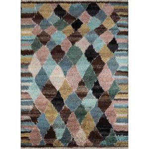 Zuri Multi-Hand Knotted Afghan Wool <b>Rugs</b> Geometric Abstract <b>Boho</b> for Home Living Room Hallway Rectangle AKWL-1234 Room <b>Rug</b> - Product Image 1