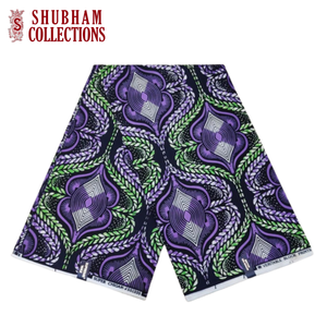 Tissu Ankara de Luxe à Motifs Imprimés, Tissu Wax Africain Hollandais 6 Yards en Coton, Commandez en Ligne - Product Image 3