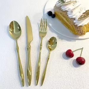 Ensemble de couverts en acier inoxydable moderne, fourchette, cuillère, couteau, couverts pour hôtel, restaurant, repas à domicile - Product Image 6