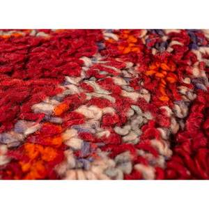 Alfombra de Lana Anudada a Mano Nuray, Diseño Geométrico Abstracto Rojo Naranja, Rectangular, para el Hogar, Entrada o Pasillo, 9x12 - Product Image 3