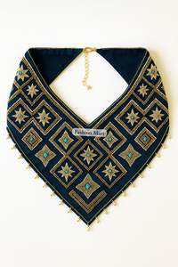 สร้อยคอผ้าพันคอแฟชั่นลายปักแบบราชวงศ์ เป็นมิตรกับสิ่งแวดล้อม ทำด้วยมือจากผ้าเครปสำหรับผู้หญิง - Product Image 3