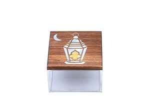Custom Logo Acrylic Gift Box with Handcrafted Mother of Pearl Inlay Lid Luxury Chocolate Dates & Candy <b>Storage</b> Ideal for Ramadan - Product Image 6