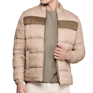 Chaqueta Acolchada para Hombre con Relleno Cálido y Tejido Resistente - Diseñada para Resistir Vientos Fríos, Lluvia Ligera y Cambios Rápidos de Temperatura - Product Image 1