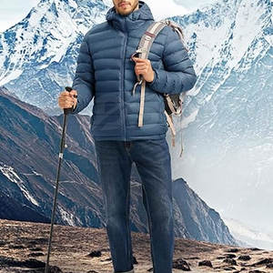 บริการ OEM คุณภาพสูง 2025 แจ็คเก็ตพัฟเฟอร์ผู้ชายแบบมีฮู้ด สไตล์ลำลอง ด้านหน้าพิมพ์โลโก้ตามสั่ง เป็นมิตรกับสิ่งแวดล้อม น้ำหนักเบา ดีไซน์ใหม่ สำหรับฤดูหนาว - Product Image 6