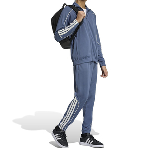 ชุดวอร์มลายทางของผู้ชายสีฟ้าอ่อนเสื้อแจ็กเก็ตและกางเกงวิ่งแขนยาวแบบมีซิปแห้งเร็วชุดกีฬาชุดวิ่งในยิม - Product Image 4