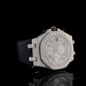 Montre pour homme de haute qualité personnalisée sertie de diamants en moissanite, style hip-hop, mouvement Miyota, bracelet en acier inoxydable de 20 mm - Product Image 3