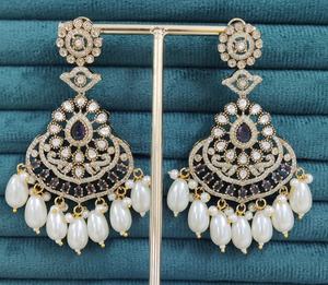 Luxury Premium Quality <b>Earrings</b> For Women Polki <b>Earrings</b> For Party Wear Indian Traditional <b>Dangle</b> <b>Pearl</b> Drop <b>Earrings</b> - Product Image 1