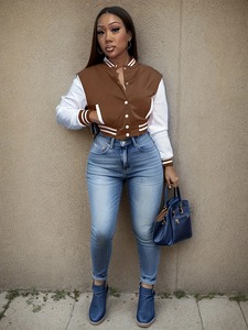 Veste bomber moto oversize pour femme Hirigin, veste en simili cuir, fourrure en cachemire, fermeture éclair, veste de motard pour le printemps - Product Image 6