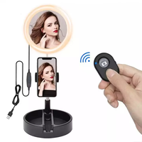 Tombol kamera pelepasan rol eksternal, tombol ab kontrol swafoto kamera nirkabel gigi biru shutter ponsel remote untuk ponsel dan android