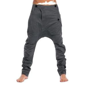 Pantalons de survêtement pour hommes en gros, hiver 2025, taille élastique unie, respirant, élégant, entrejambe tombant - Product Image 2