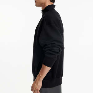 La mejor sudadera de algodón de tela, sudadera Lisa personalizada, sudaderas con capucha de media cremallera personalizadas, sudadera - Product Image 3