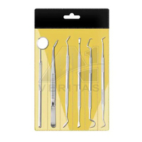Juego de Instrumentos Dentales de Acero de la Mejor Calidad, 6 Piezas, VERITAS A-1, Instrumentos Quirúrgicos para el Cuidado Bucal, Incluye Sonda y Raspador