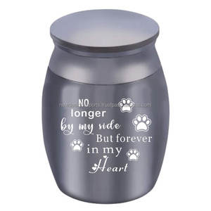 Urna funeraria para mascotas, casquete de cenizas con letras inglesas de Metal para miembros de la familia, regalo - Product Image 3