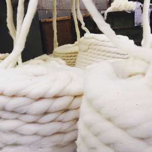 เสื้อขนแกะผ้าลินิน100% ซักและห่อพรมรีไซเคิลเส้นใยดิบสำหรับการถักแบบปั่นด้ายสไตล์แฟนซี - Product Image 3