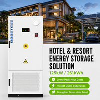 Gabinete de almacenamiento de energía con batería de litio de 125 kW y 261 kWh, refrigeración líquida todo en uno, para integración de energía solar comercial.