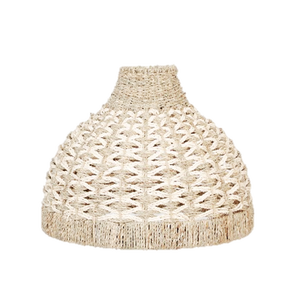 Pantalla de Lámpara Colgante Hecha a Mano con Hojas de Palma y Pasto Marino Ecológico, Suministro de Fábrica - Product Image 1