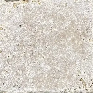 Noche Tumbled Tavertine Stone Tiles 4x4 Remodelación para paredes exteriores Pisos Patios Habitaciones 20 Azulejos Pack - Product Image 1